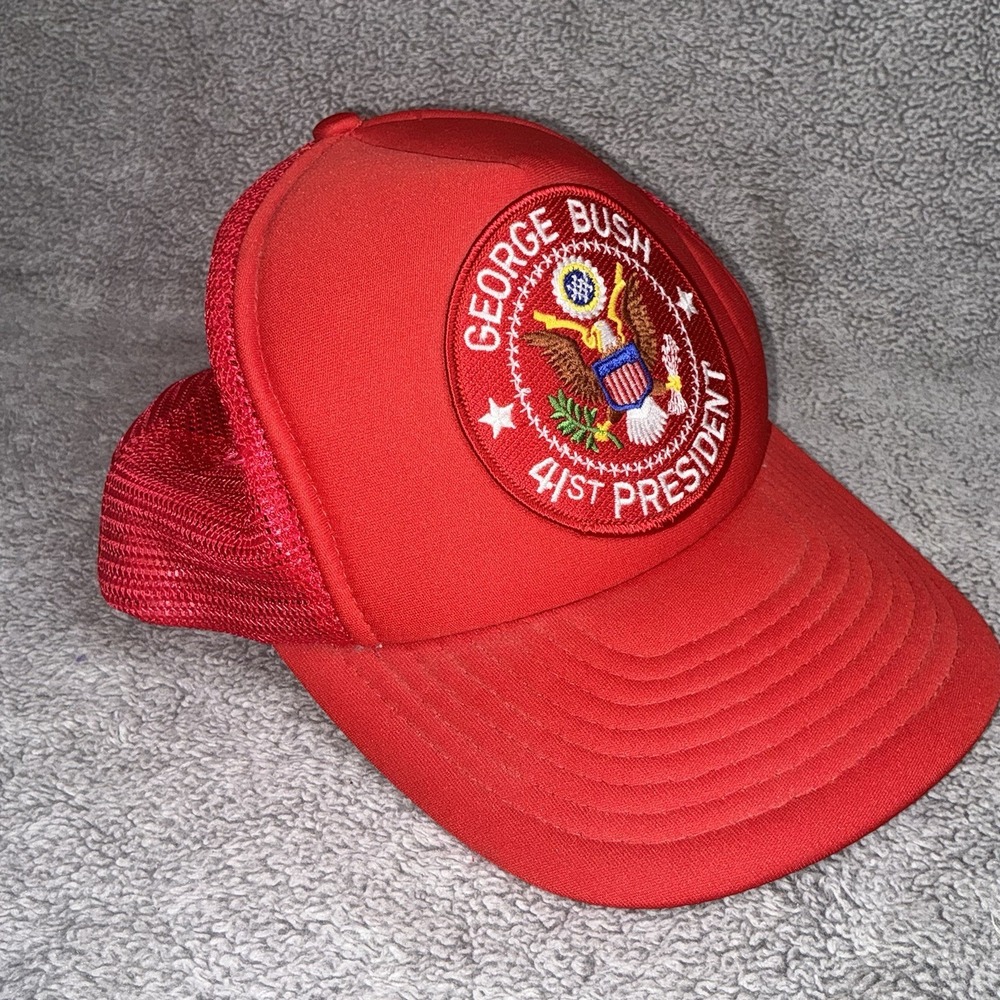 Vintage George Bush 41st President Trucker Hat Foam Mesh‎ SnapBack Cap - Picture 3 of 7